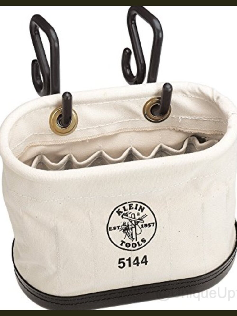 Canvas Aerial Tool Bucket 15 Pockets Oval